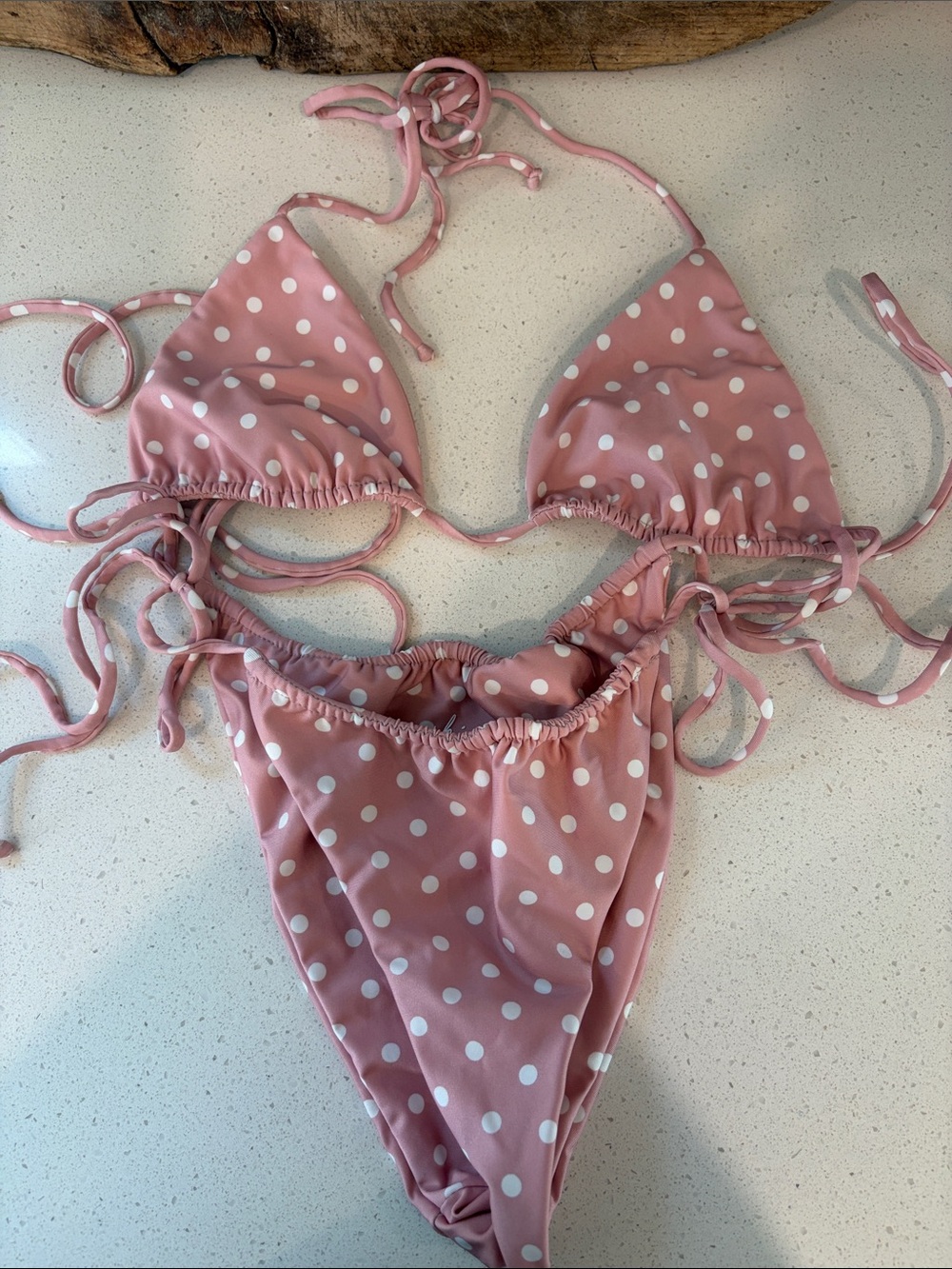 Sam Swim Pink Polka Dot Top and Bottom Matching Set